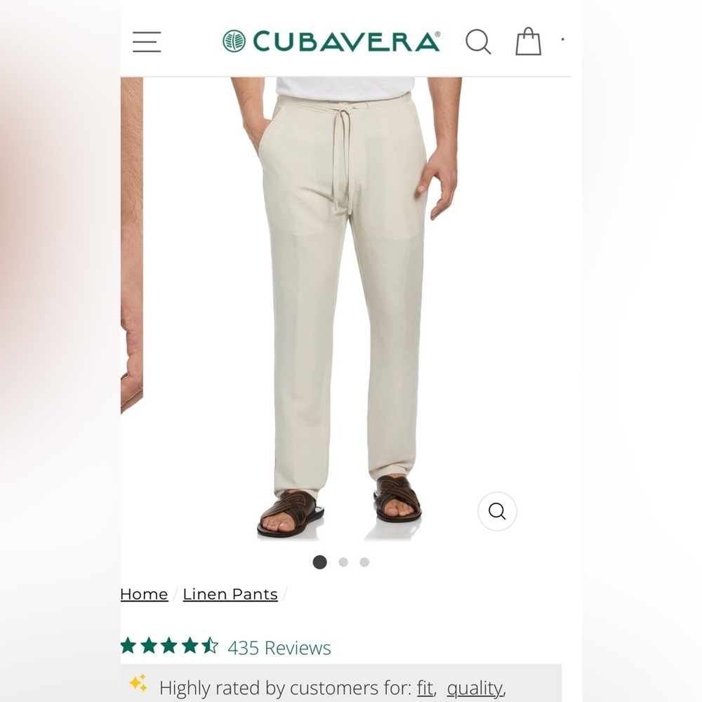 Linen-Blend Core Drawstring Pants COLOR — Silver Lining